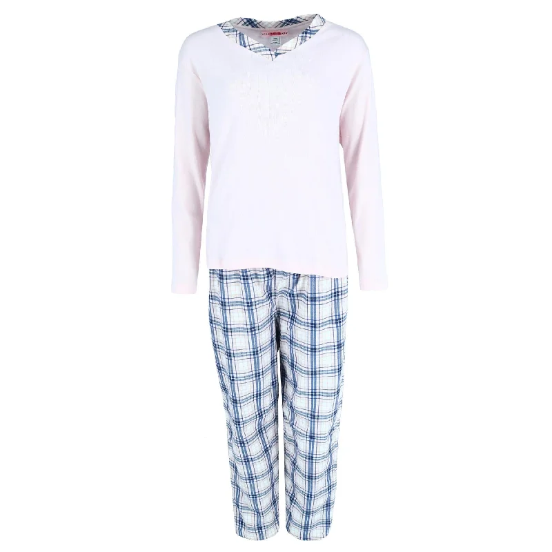 Cinema Studio Women's Long Flannel Pajama Set