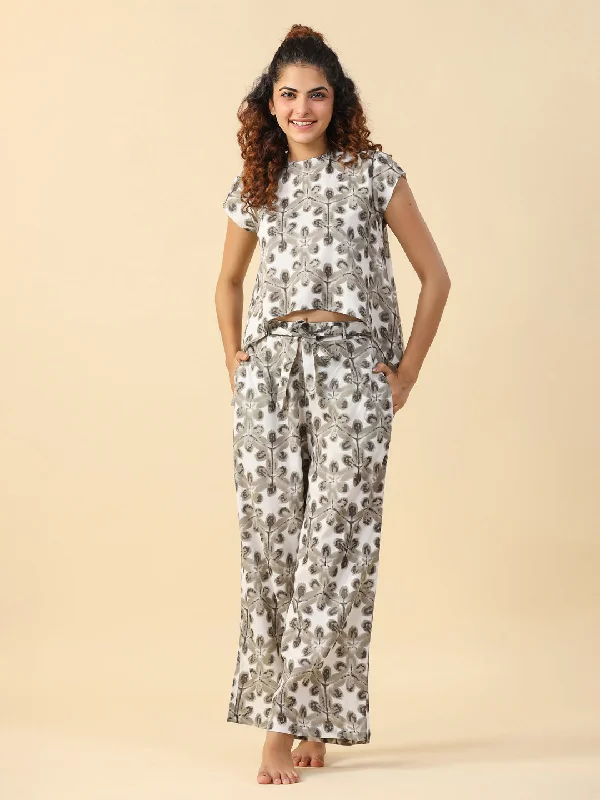 Floral Printed Night Suit