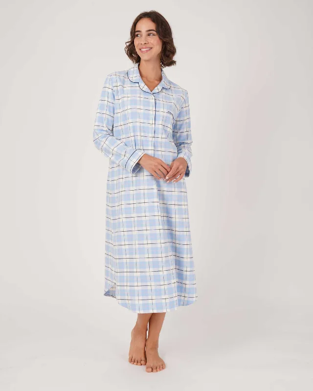 Women's Brushed Cotton Nightshirt - Fulmer Check