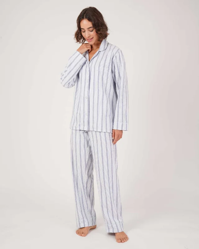 Women's Brushed Cotton Pyjamas - Ripple Stripe