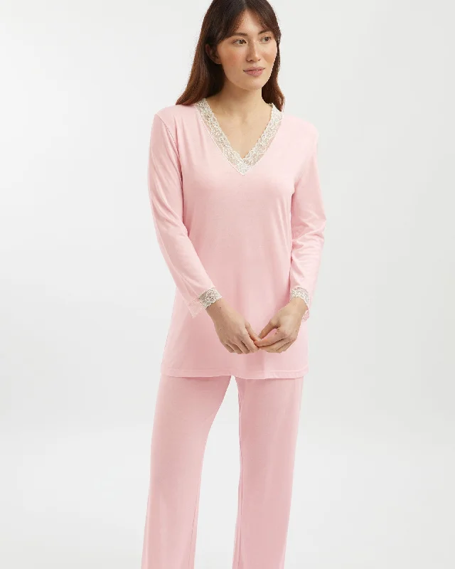 Women's Jersey Ella Pyjamas - Pink