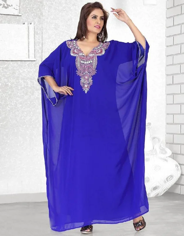 Buxom Faux Georgette Designer Kaftan