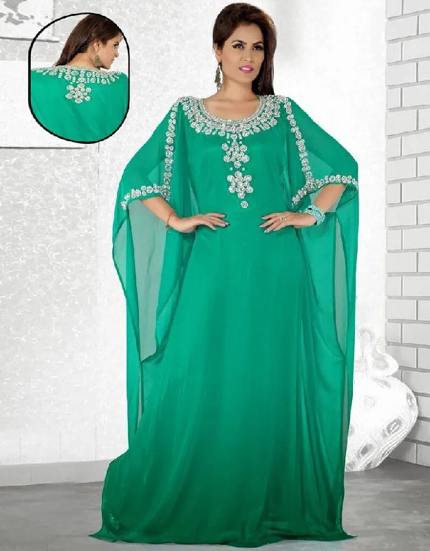 Celadon Trendy Farasha Kaftan