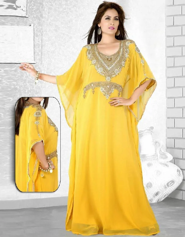 Designer Farasha Kaftan Golden