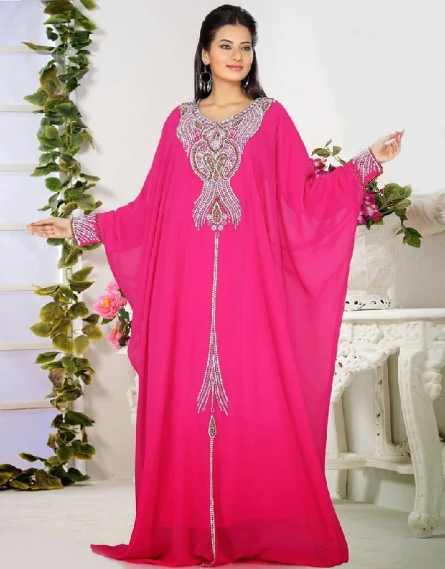 Dressy Embroidered Long Kaftan Dresses