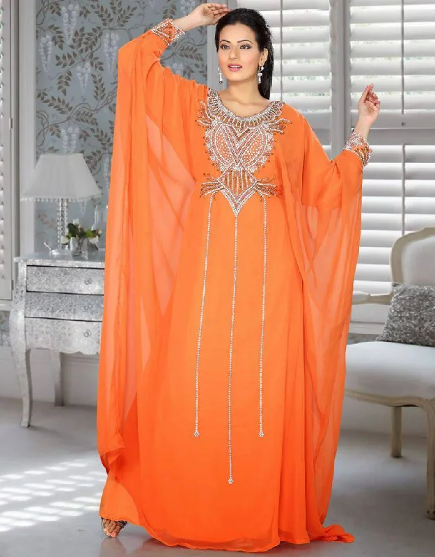 Elegant Embroidered Kaftan Gowns