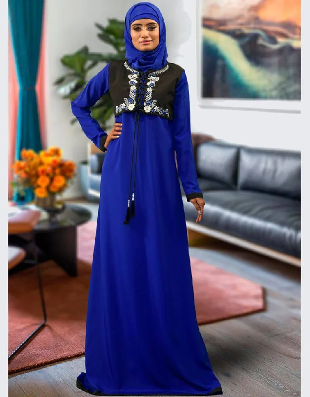 Embroidered A-line Style Abaya