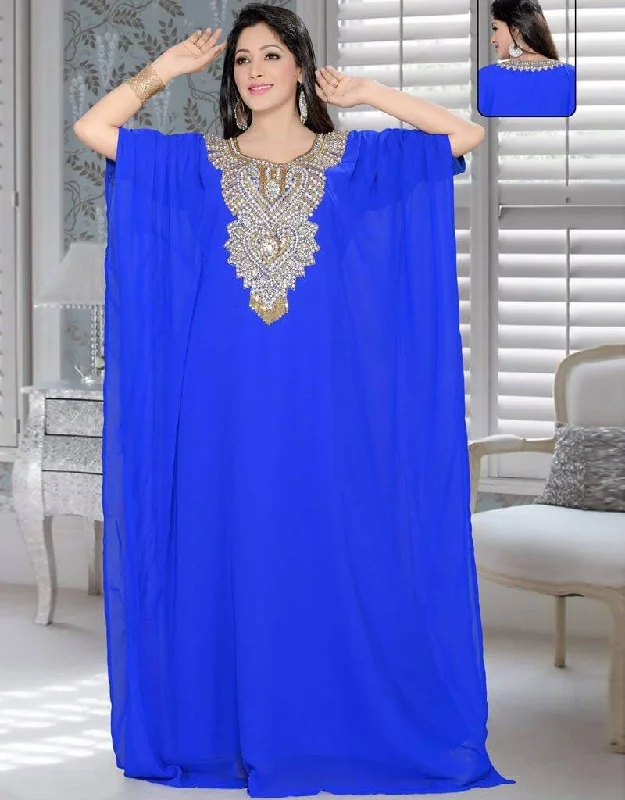 Farasha Style Kaftan With Light Work