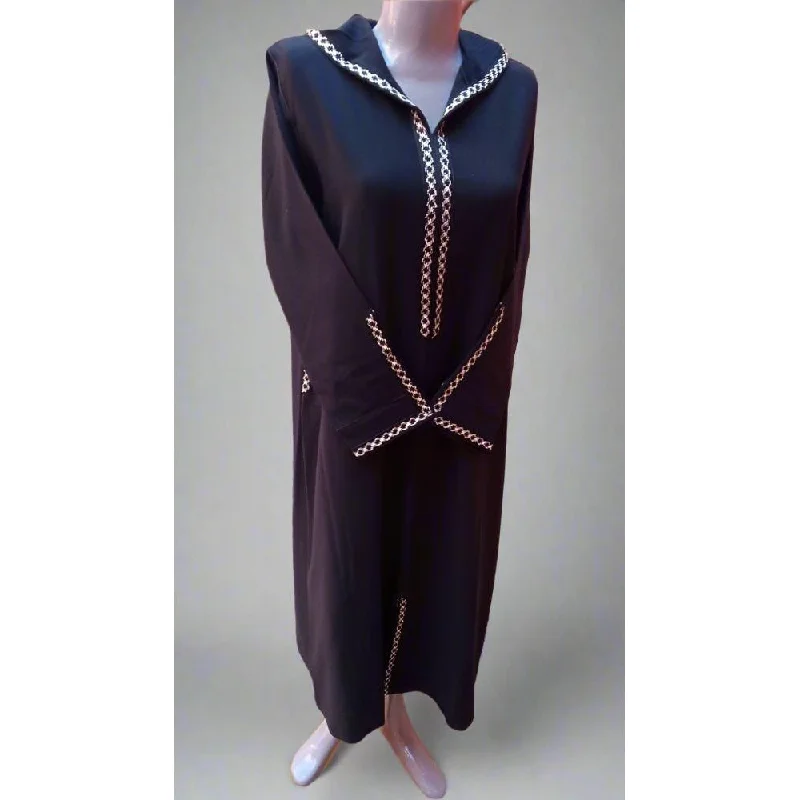 Luxury Black Moroccan Djellaba women's for sale