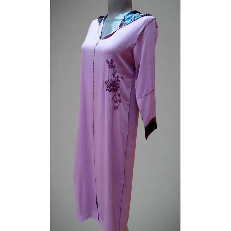 Luxury light purple Moroccan Handmade Djellaba