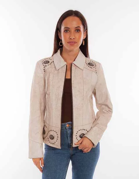 Scully Leather Cream Concho Ladies Jacket