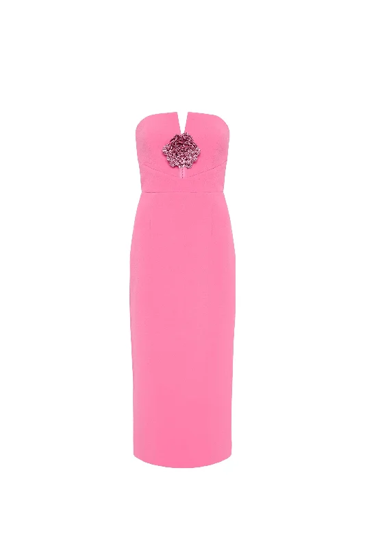 Aubree Strapless Midi Dress