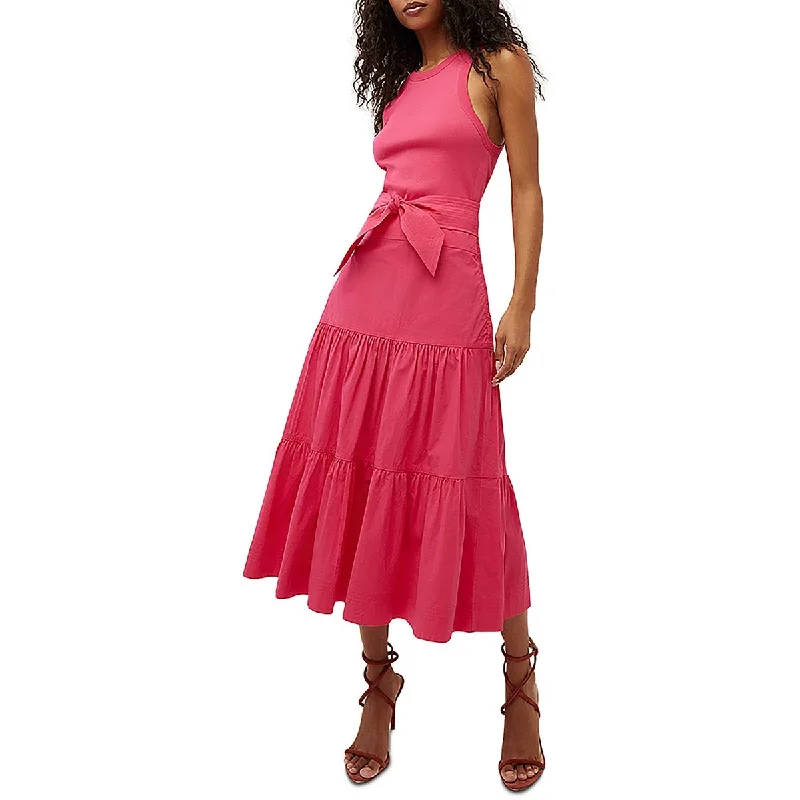 Austyn Womens Ribbed Knit Long Maxi Dress