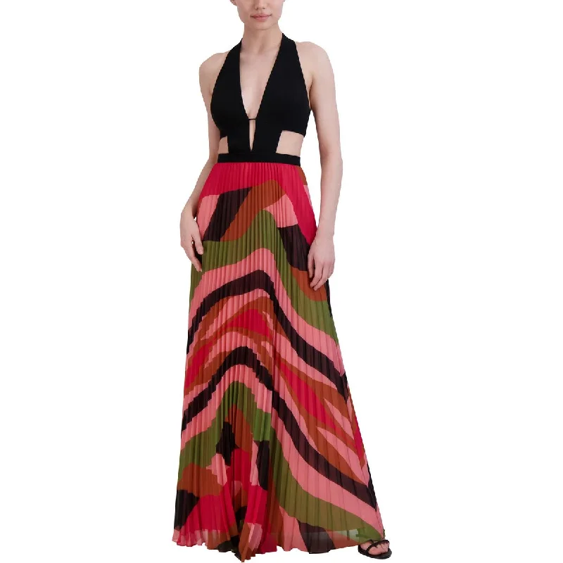 Womens Full Length Halter Maxi Dress