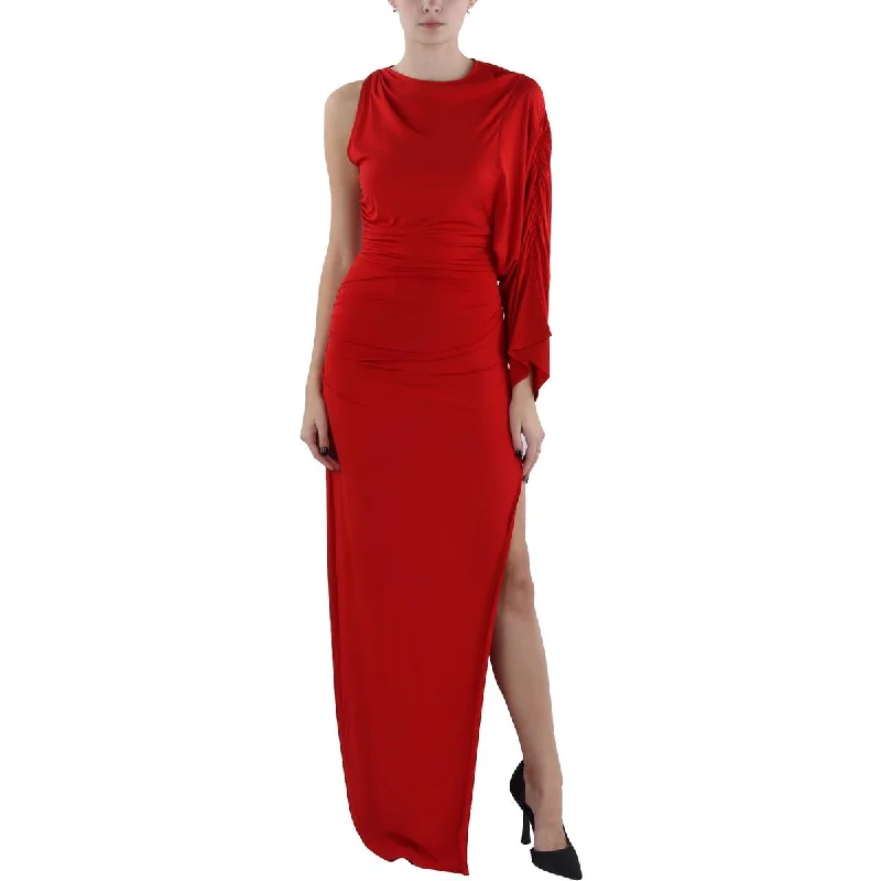 Womens Full Length Ruched Maxi Dress