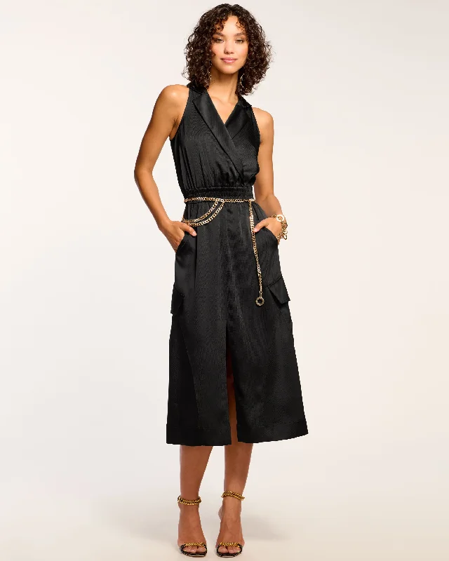 Nikia V-Neck Midi Dress