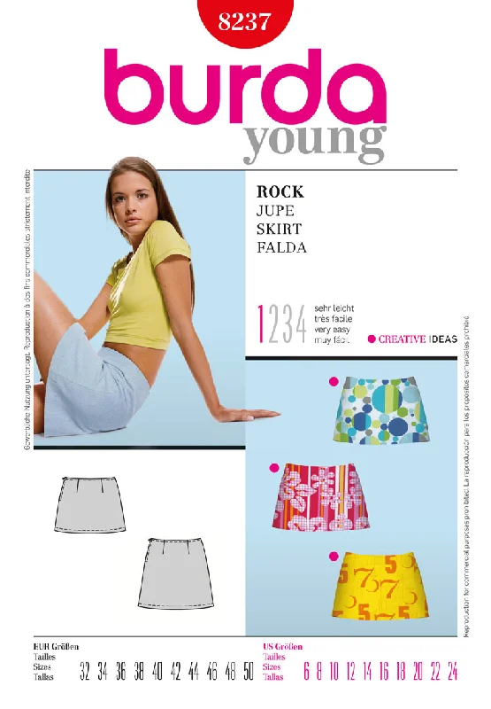 Burda 8237 Mini Skirt Sewing Pattern