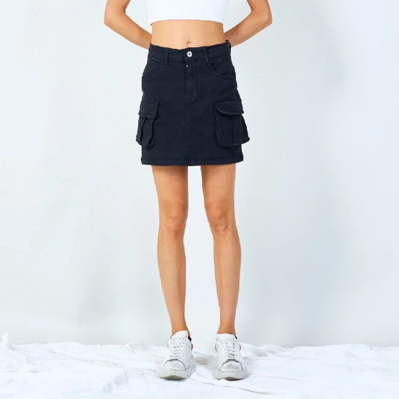 Cargo mini skirt with multiple pockets wholesale