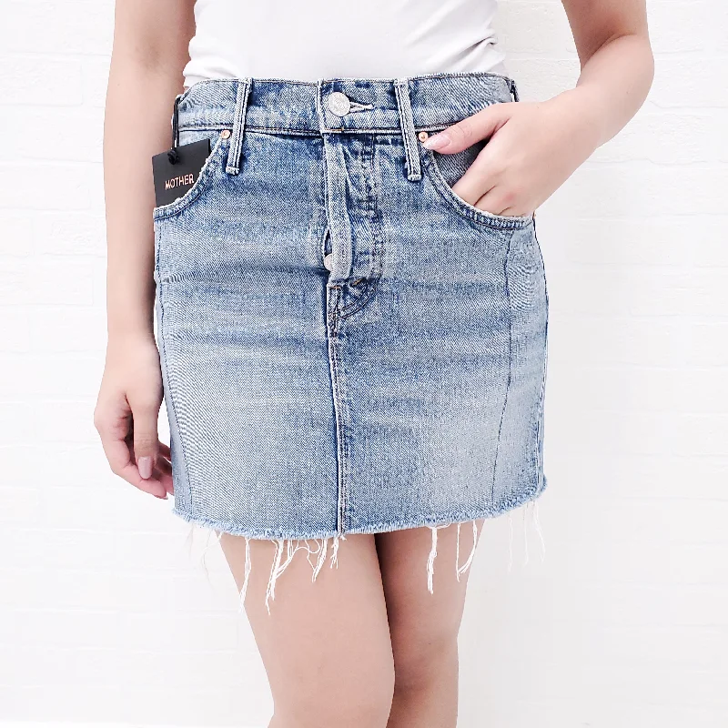 MOTHER VAGABOND MINI FRAY DENIM SKIRT ($309)- SIZE 25 (FITS LIKE XS)