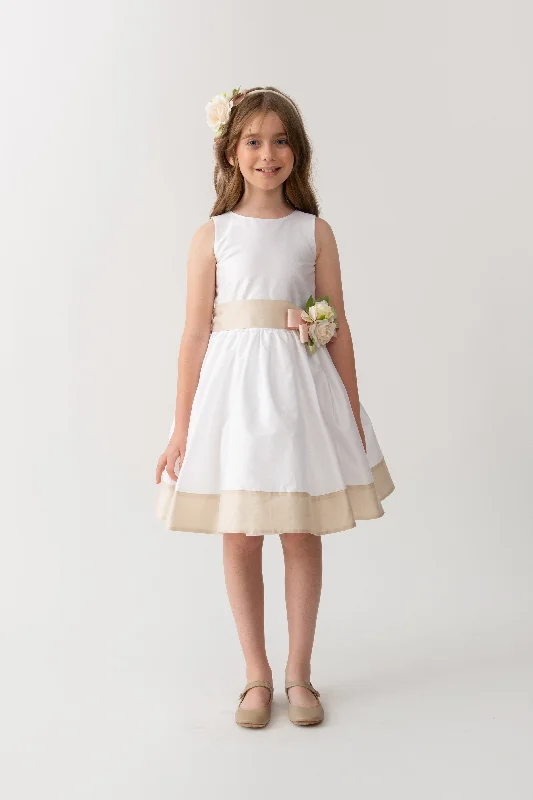 PCL Vella White w/Beige Party Dress