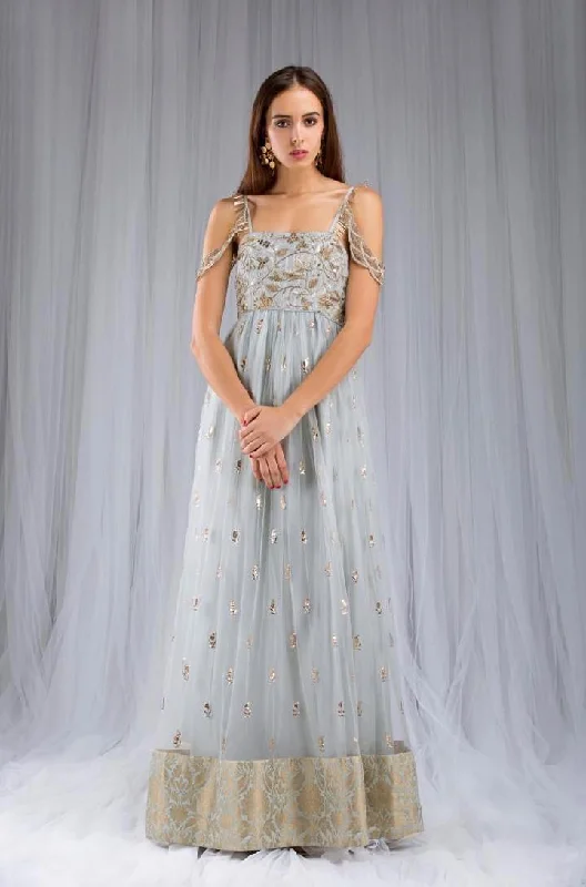 The Leaf Embroidered Gown