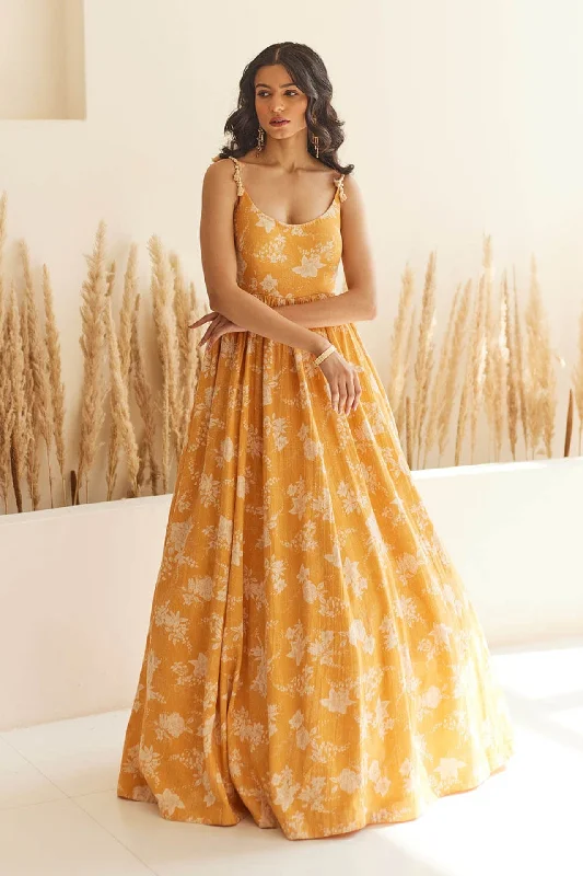 Yellow Floral Gown