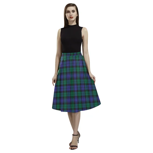 Blackwatch Modern Tartan Aoede Crepe Skirt