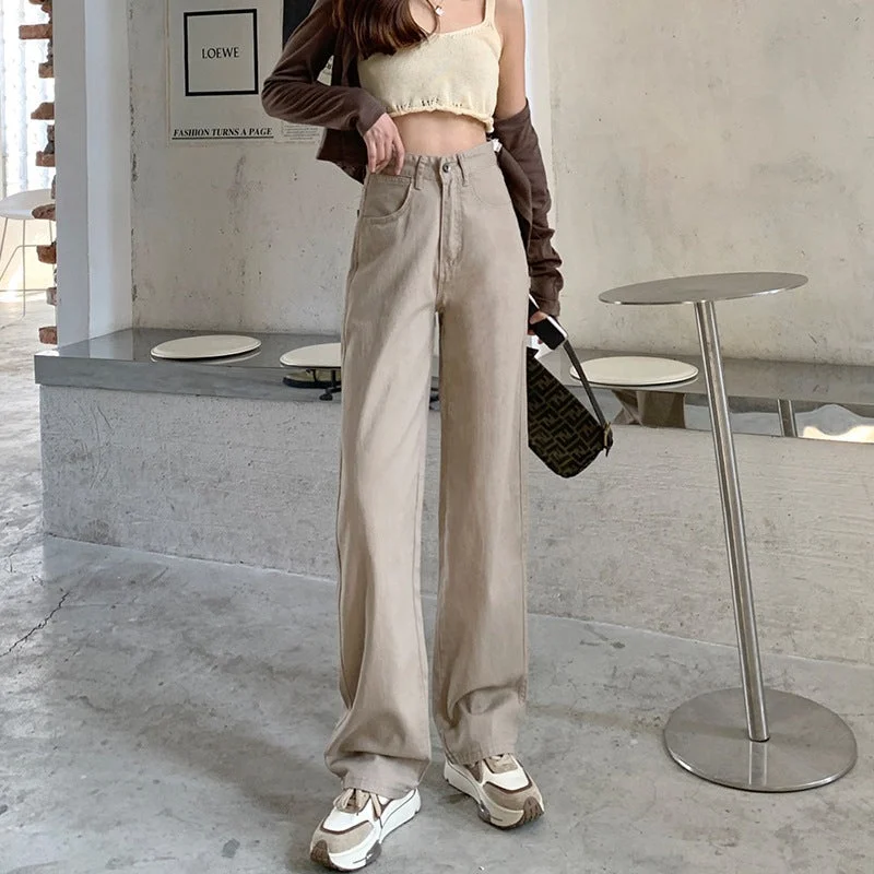 NiDELL: Women’s Elegant High Waist Long Pants for Autumn