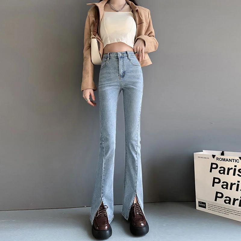 NiDELL: Women’s Vintage Skinny Jeans Long Pants for Autumn