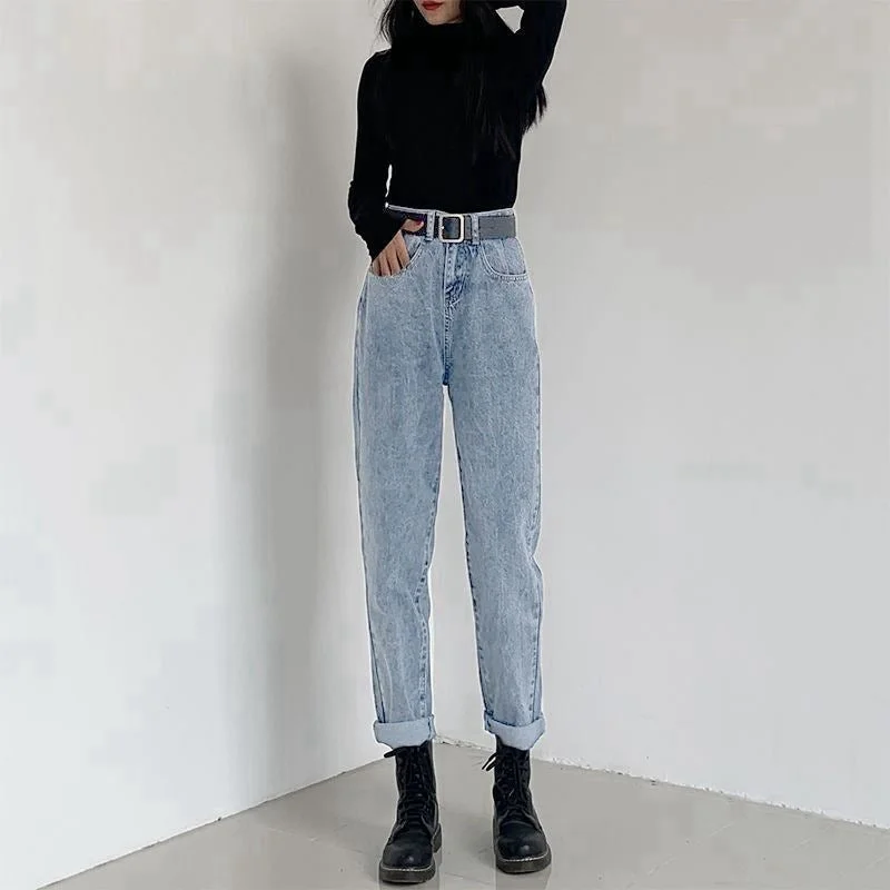 NiDELL: Women’s Vintage Loose Jeans Long Pants For Women