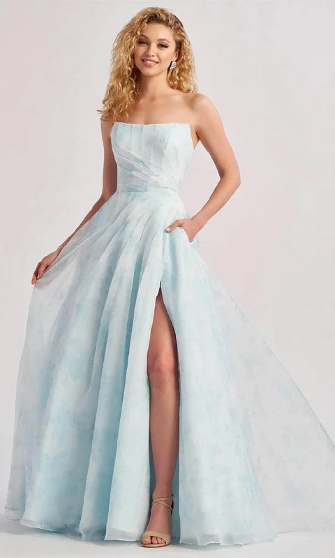 Colette By Daphne CL8635 - Floral Organza Prom Dress