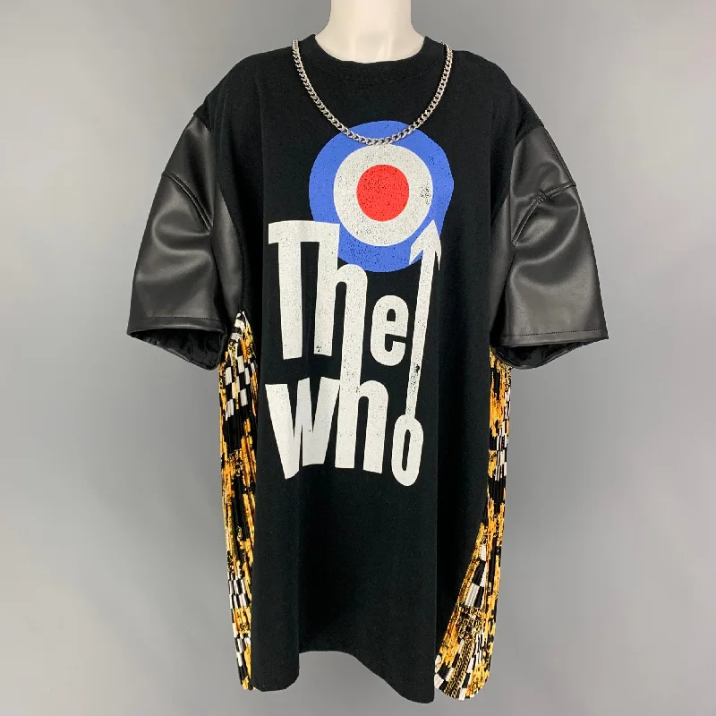 JUNYA WATANABE Size L Black Multi-Color Oversized The Who Chain Band T-shirt