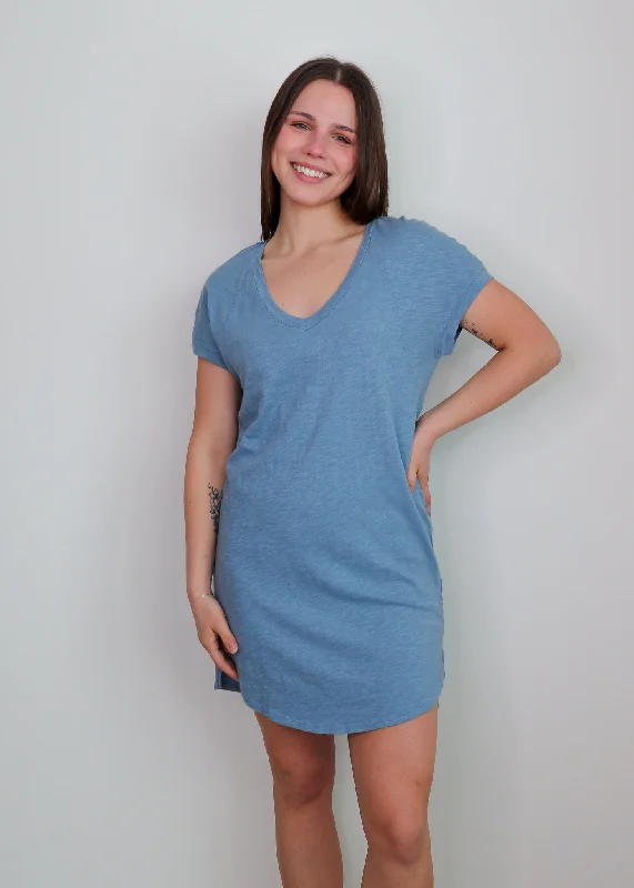 Raglan T-Shirt Dress—Blue