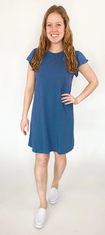 Dena Cotton Flutter Sleeve T-Shirt Dress *FINAL SALE*