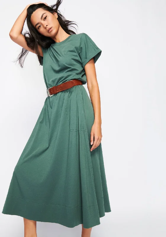 Garcelle Seamed T-Shirt Dres- Jade Stone