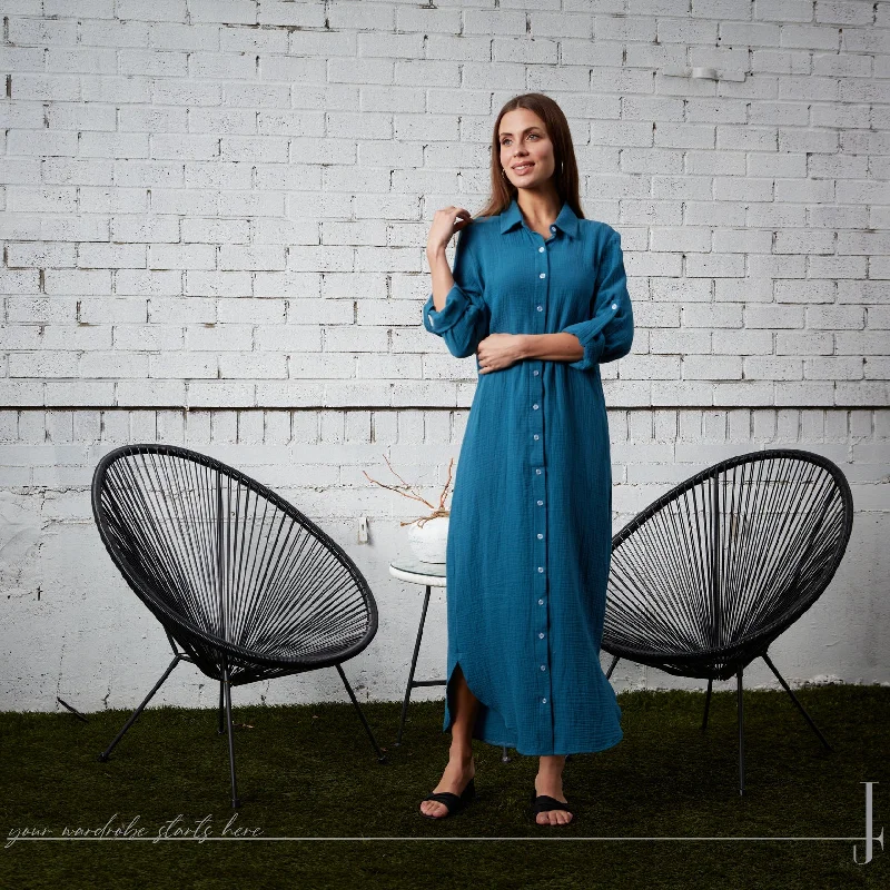 Ilanit Gauze Shirt Dress