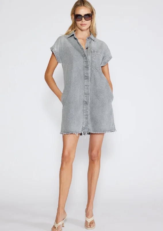 Pricilla Shirt Dress- Moonstone Grey